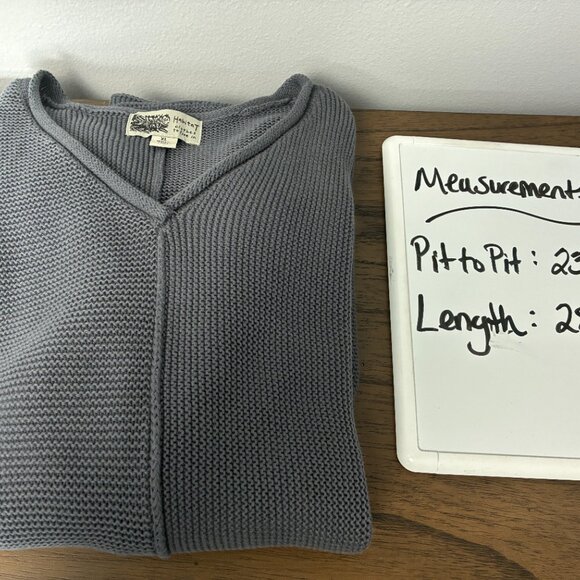 Habitat Clothes to Live in Tunic Sweater Women's XL Gray Pocket Lagenlook - Picture 7 of 7